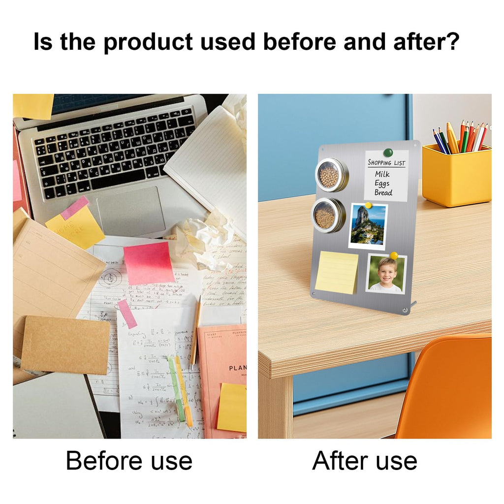 2Pack Magnetic Boards 12.6" x 8.6" Magnet Bulletin Board Magnet Display Suitable for Wall Cubicle Pre-Drilled with Screws