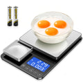 KUAIVO Dual Platform Digital Kitchen Scale, Two Scales in One, 33lb/15kg & 0.001oz/0.01g Precision, Coffee & Food Scale, Dual Display, Stainless Steel, Tare, g/oz/lb/ml