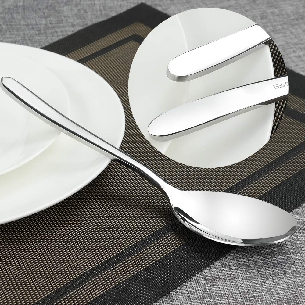 Kekow 8-Piece Stainless Steel Buffet Serving Spoons, Large Serving Spoons