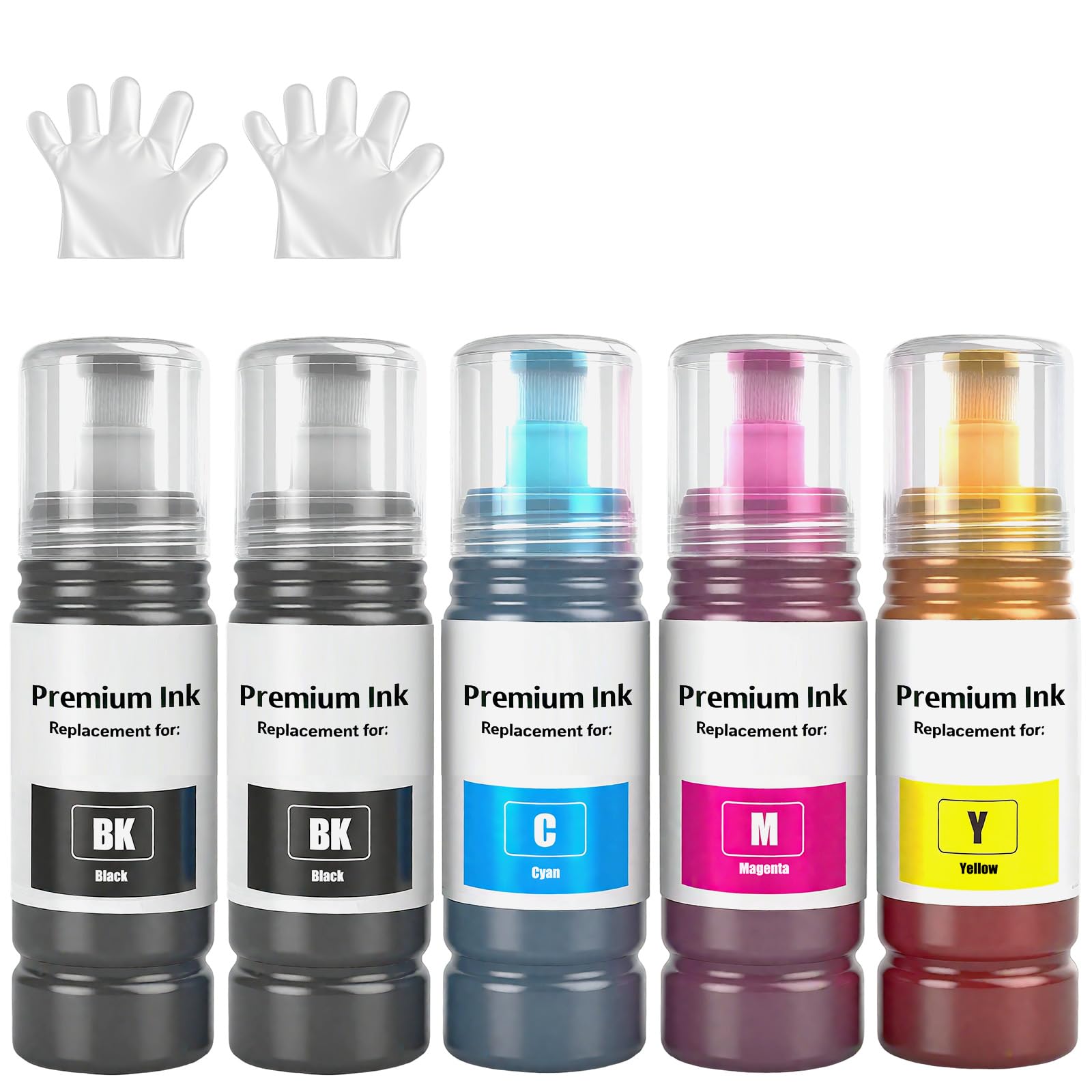 522 Ink Replacement for 522 Ink Refill Bottles for Ecotank ET-2800 ET-4800 ET-4810 ET-2400 ET-2803 ET-2720 ET-2840 ET-4700 Inkjet Printer 4-Pack Black/Cyan/Magenta/Yellow (2BK 1C 1M 1Y)