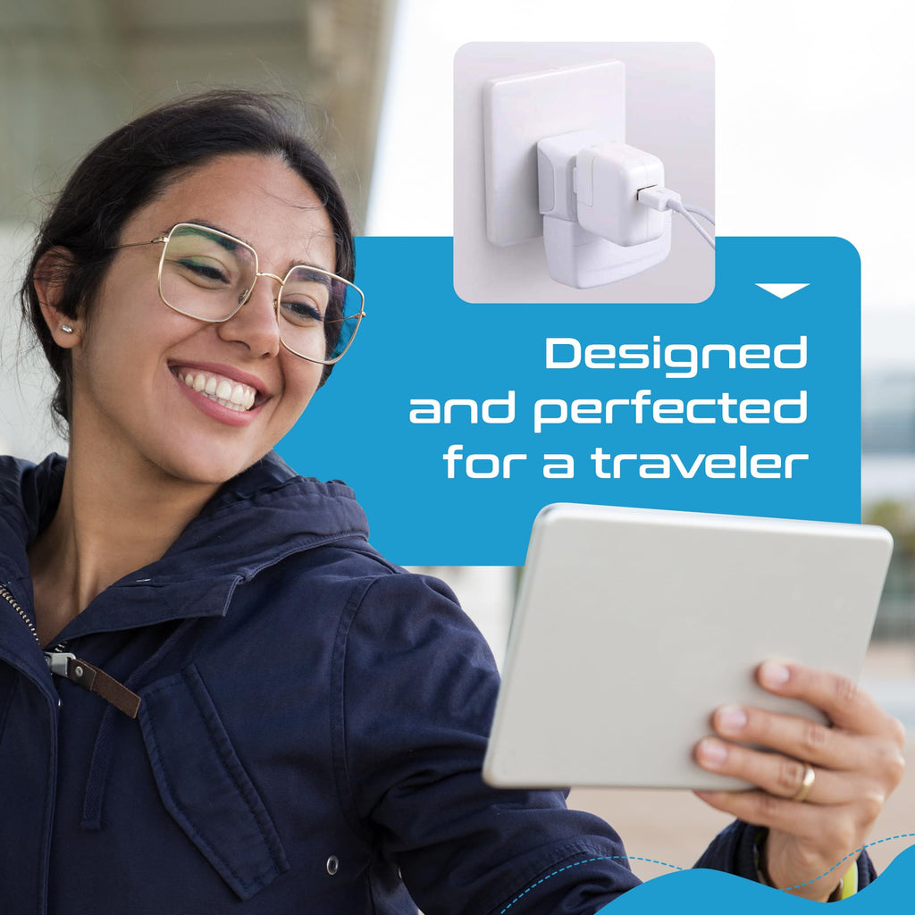 Ceptics Canada to Australia, China Travel Adapter (Type I) - Dual Input - Ultra Compact - Charge your Cell Phone, Laptops, Tablets (CT-16, 3 Pack)