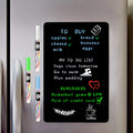 ANLIOTE Magnetic Dry Erase Board Fridge Black Board Sheet 17"x11", Easy to Write and Wipe Refrigerator Chalkboard, Flexible Magnet Whiteboard for Home Kitchen Organizer Grocery List, 3 Chalk Markers