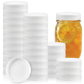 Supkiir 30pcs Plastic Mason Jar Lids, 70mm Food-Grade White Mason Jar Caps, Leak Proof Regular Mouth Mason Jar Canning Lids BPA Free Standard Mason Jar Lid for Kitchen Storage