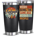 NewEleven 60th Birthday Gifts for Men Women - 1966 60th Birthday Decorations for Him Her - Turning 60 Year Old Gifts for Man, Woman, Mom, Dad, Wife, Husband - 20 Oz Tumbler