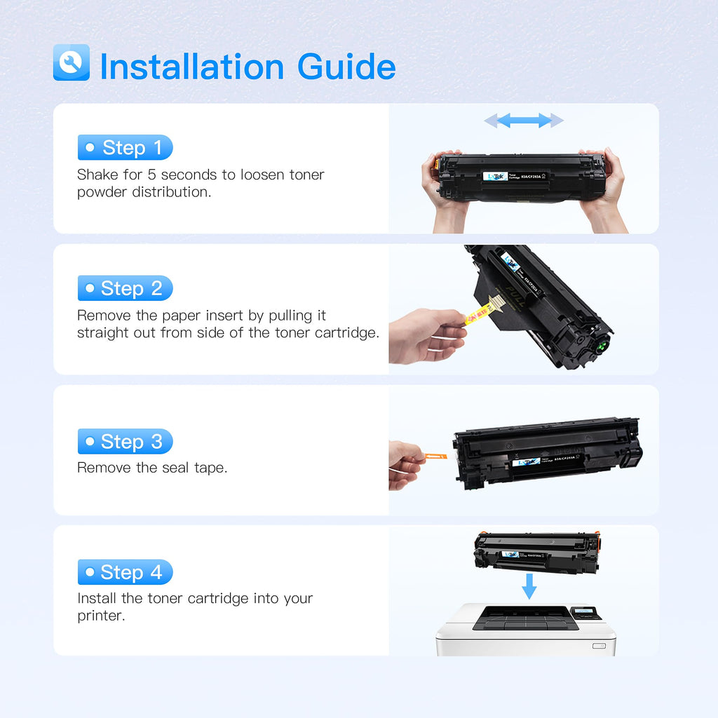 LxTek Compatible Toner Cartridge Replacement for HP 83A CF283A to Compatible with LaserJet Pro MFP M125nw M201dw M225dw M201n M125a M127fn M127fw, 2 Black
