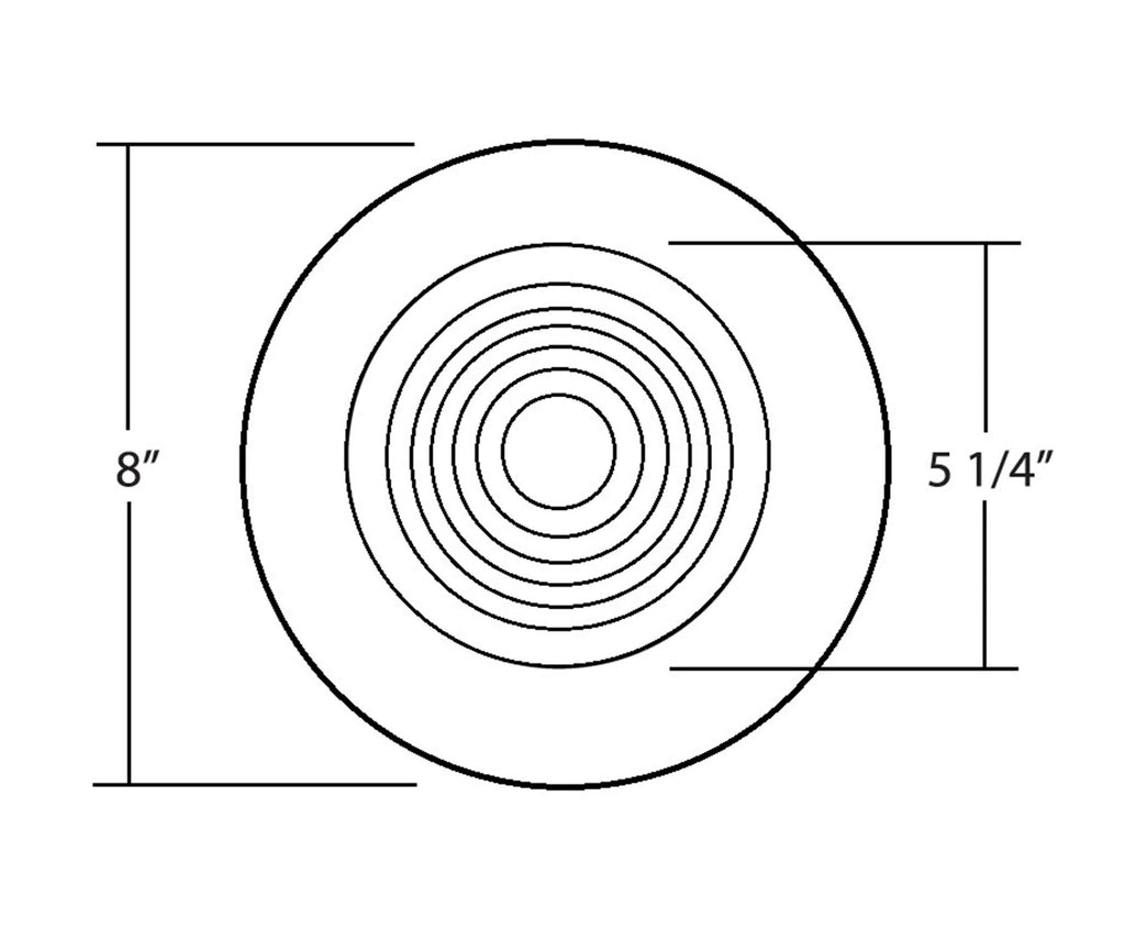 Nicor Lighting 17572 Lexan Shower with Fresnel Lens Trim for 17002A and 17003A 6-Inch IC with Metal Trim Ring, White