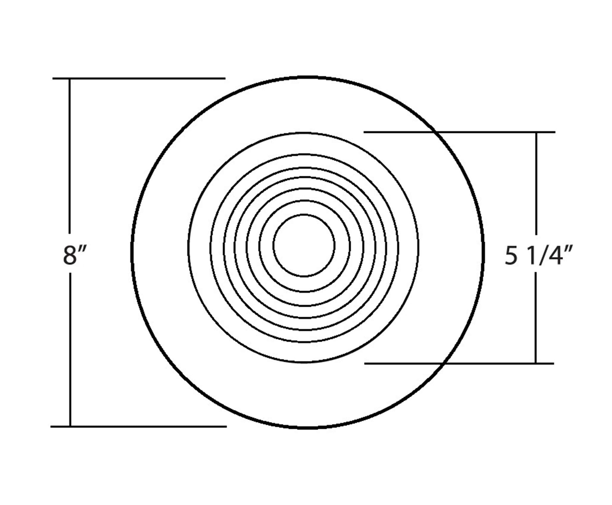 Nicor Lighting 17572 Lexan Shower with Fresnel Lens Trim for 17002A and 17003A 6-Inch IC with Metal Trim Ring, White
