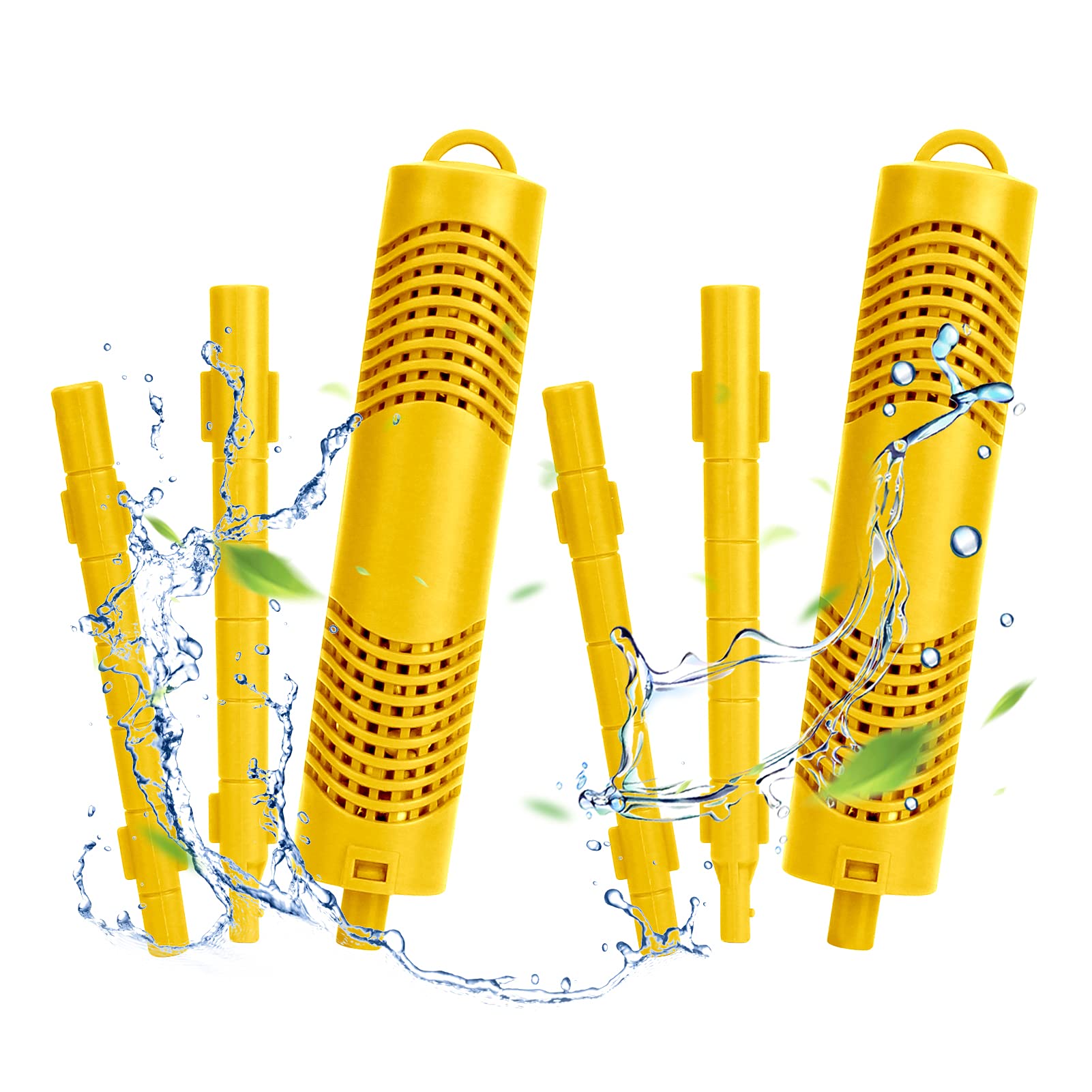 ACETOP Spa Mineral Stick 2 Pack Hot Tub Filter with 4 Months Lifetime Cartridge Universal for Spas Filters Swimming Pool Fish Pond (Yellow)