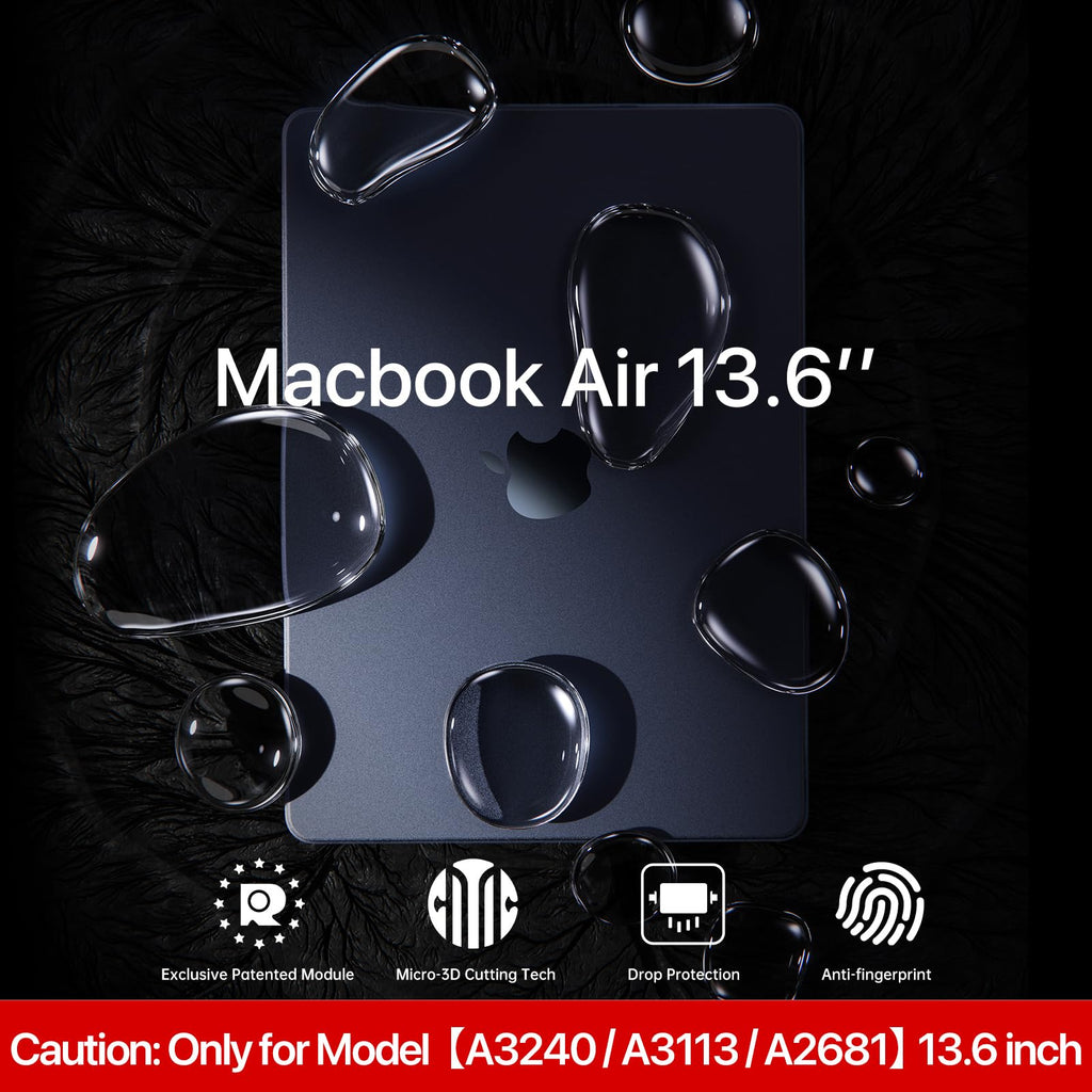Soonjet Matte Case for MacBook Air 13/13.6-inch (M5/M4/M3/M2, 2026-2022 Models A3449 A3240 A3113 A2681), Lightweight | Scratch & Fingerprint Resistant | Closes Seamlessly | for Work, Travel & Study