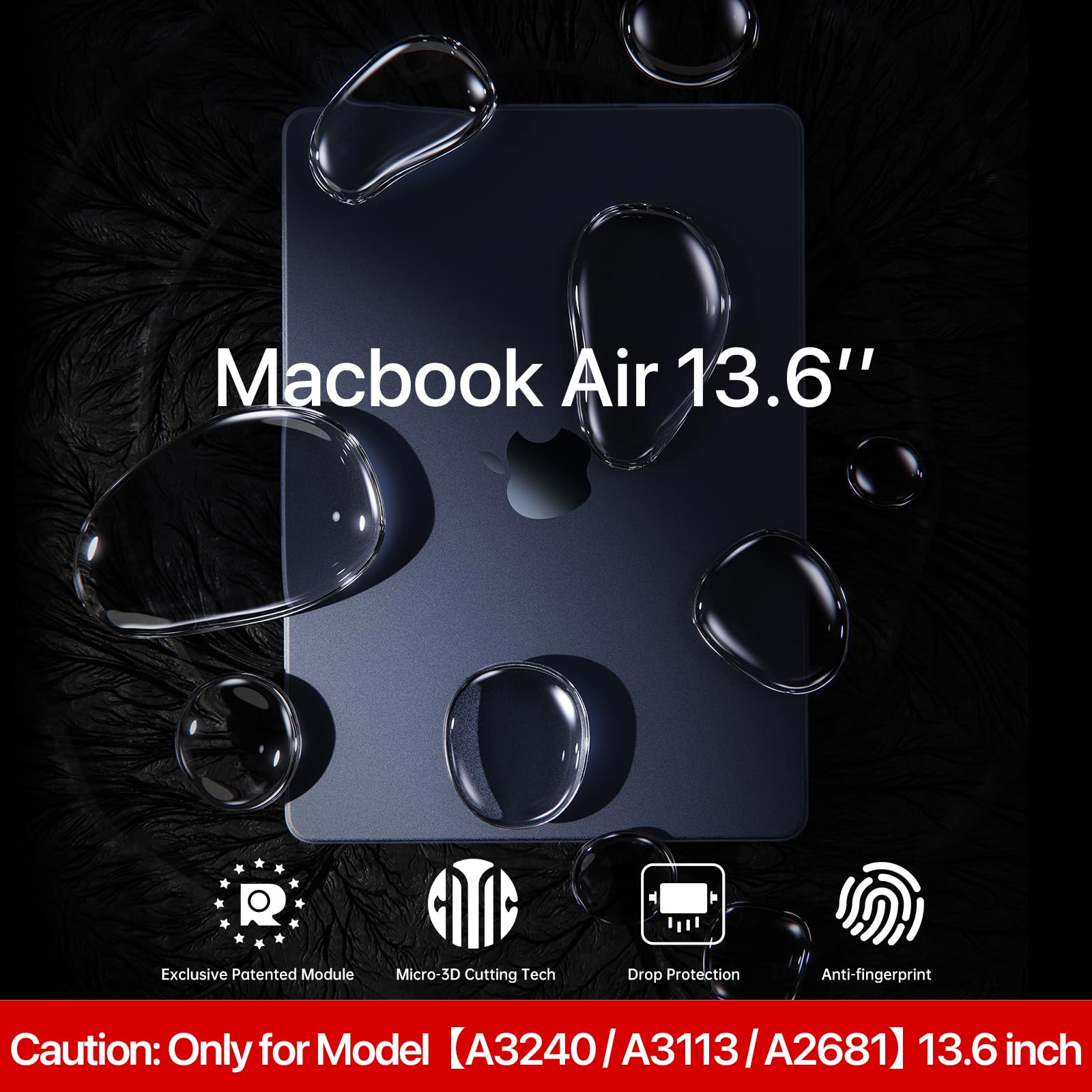 Soonjet Matte Case for MacBook Air 13/13.6-inch (M5/M4/M3/M2, 2026-2022 Models A3449 A3240 A3113 A2681), Lightweight | Scratch & Fingerprint Resistant | Closes Seamlessly | for Work, Travel & Study