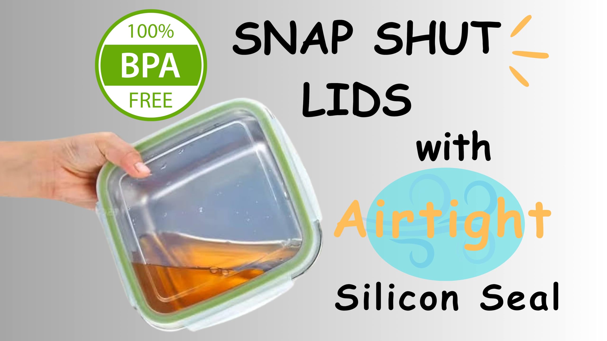 SnapMate - Set of 3 Stainless Steel Sandwich Containers - Food Grade Metal Base with a BPA Free, Leakproof & Airtight Sealed Lid. Great for Sandwiches, Snacks, Meal Prep & Food Storage - Sandwich Box.
