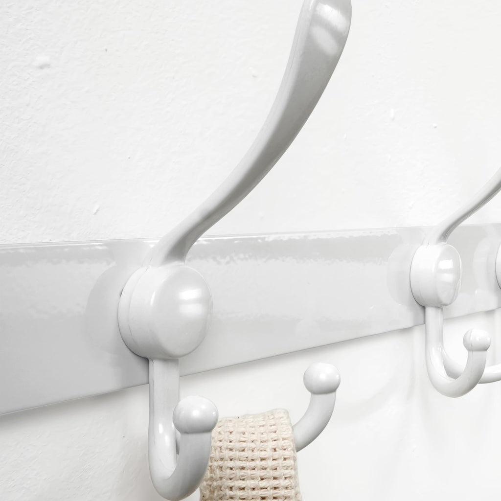 Honsky Over The Door Hooks,Over Door Hook for Hanging Clothes,Over The Door Hanger,Over The Door Towel Rack,Towel Hanger for Bathroom,Back of Door Hanger, White