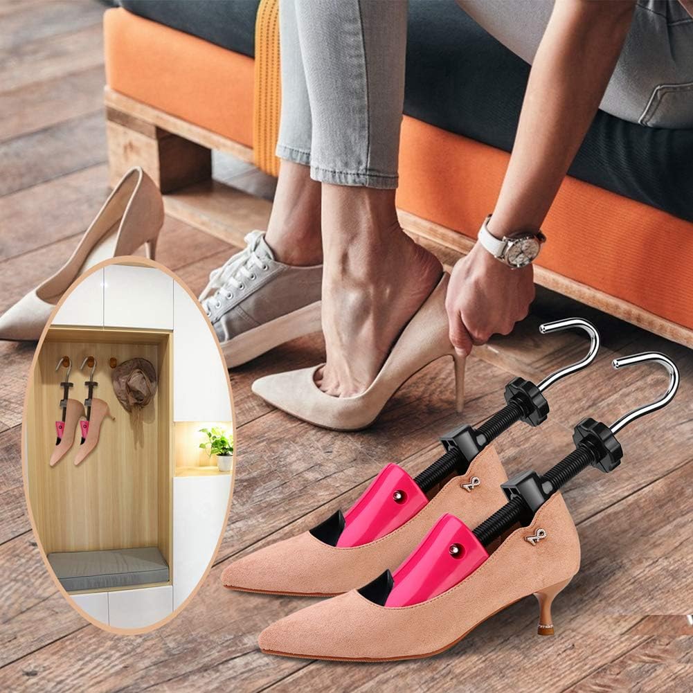 Eachway Pair of Professional 2-Way Premium Shoe Stretcher Tough Plastic Shoe Trees,Adjustable Length & Width Durable Shoe Shaper for Men and Women