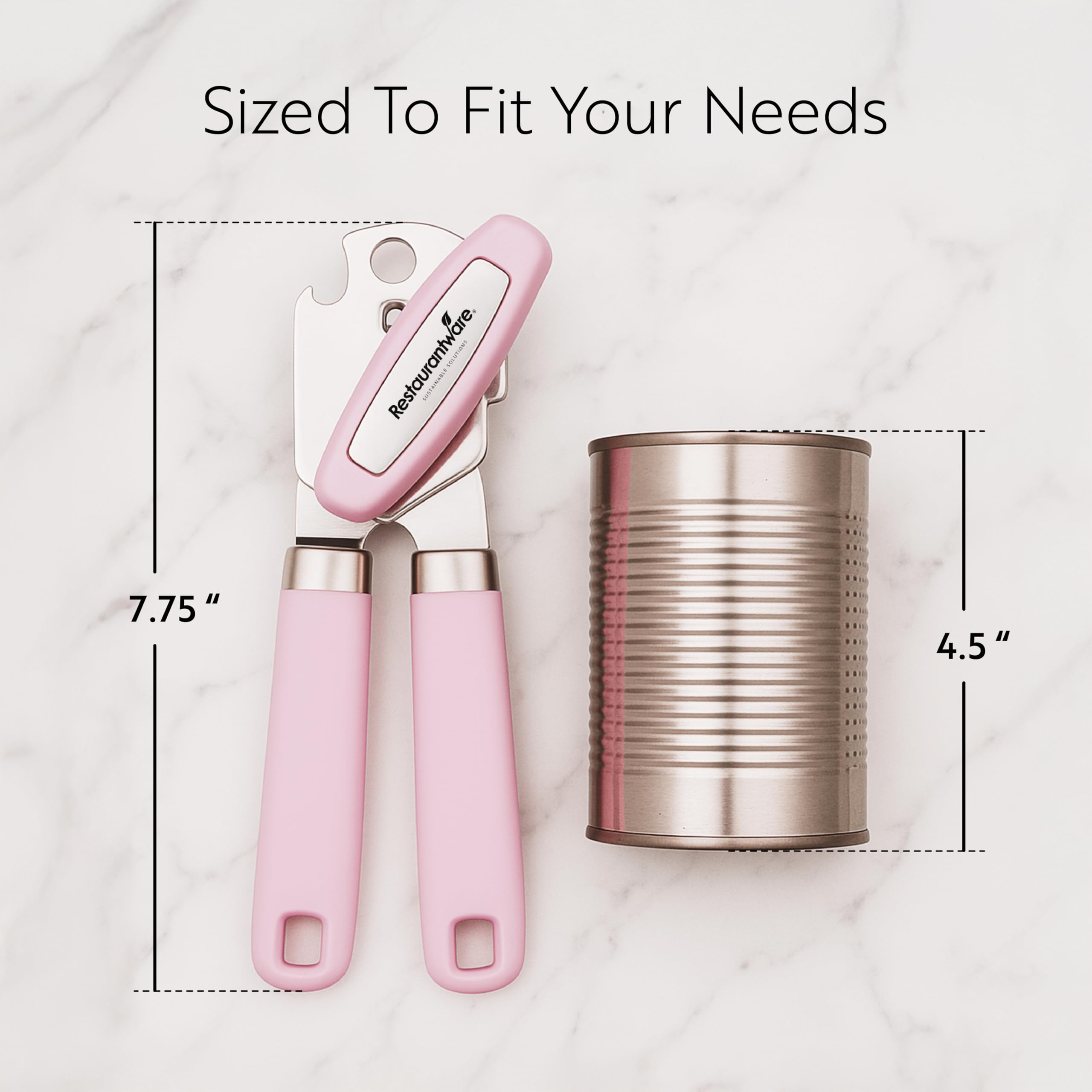 Restaurantware Can Opener 1 Pack 7.64 x 1.94 x 2.13 Inches Stainless Steel Rust Proof Manual with Built-in Bottle Opener and Ergonomic Handle