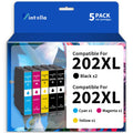 Vintella Remanufactured Ink Cartridge Replacement for Epson 202XL 202 XL T202 T202XL Ink Cartridges Multipack for Expression Home XP-5100 Workforce WF-2860 Printer (5 Pack)