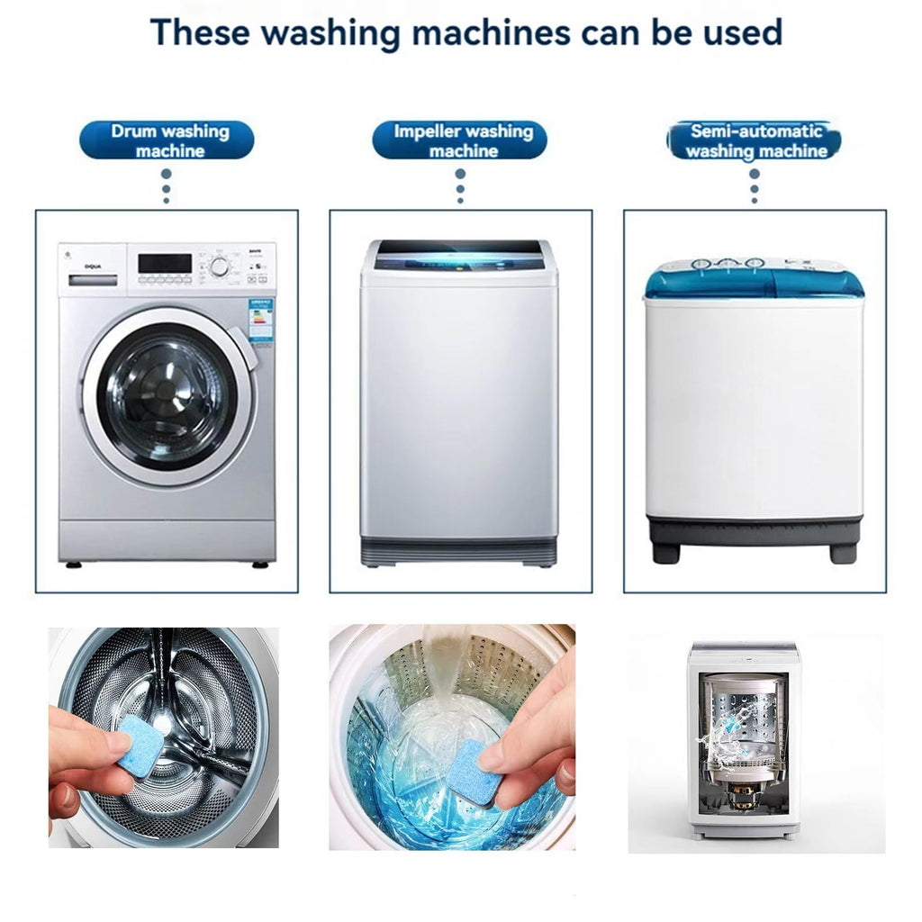 Washing Machine Cleaner for Front Top loaders, 20 Packs Washer Cleaner, Suitable for All HE Washing Machines Include
