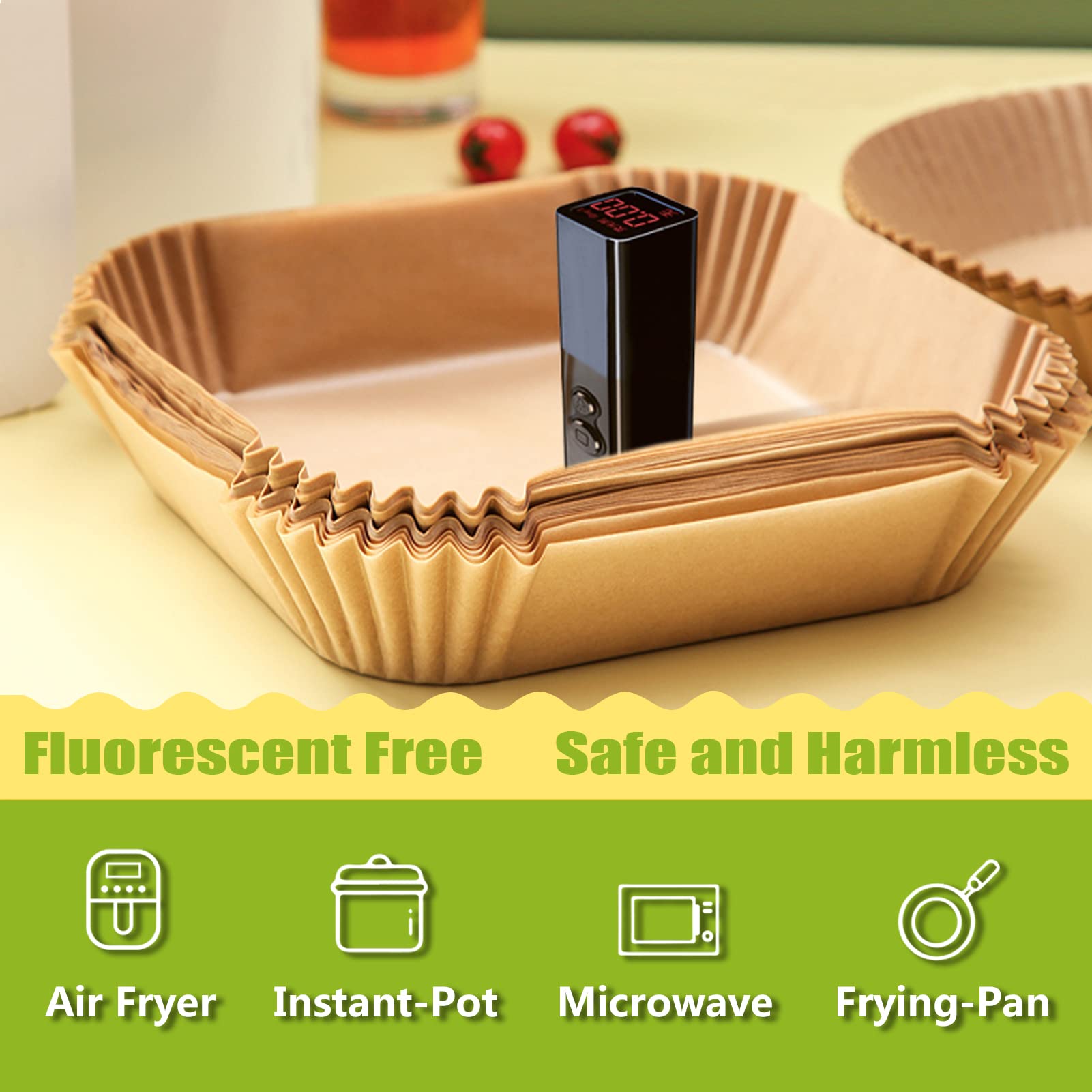 Air Fryer Liners for COSORI 6 QT, Airfryer Liners 10 Inch Large Air Fryer Parchment Paper Liners, Parchment Paper for Air Fryer Disposable, 150PCS