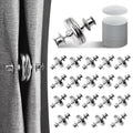 Curtain Magnets, Kaluofan 20Pairs Curtain Magnets Closure with 20Pairs Self-Adhesive Patch, Magnetic Curtain Clips Prevent Light Leaking for Home Bedroom Bathroom Office Draperies