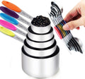 TILUCK Measuring Cups and Magnetic Measuring Spoons Set, Stainless Steel Measuring Cups, 6 Double-Sided Stainless Steel Measuring Spoons & 1 Leveler (5+7)