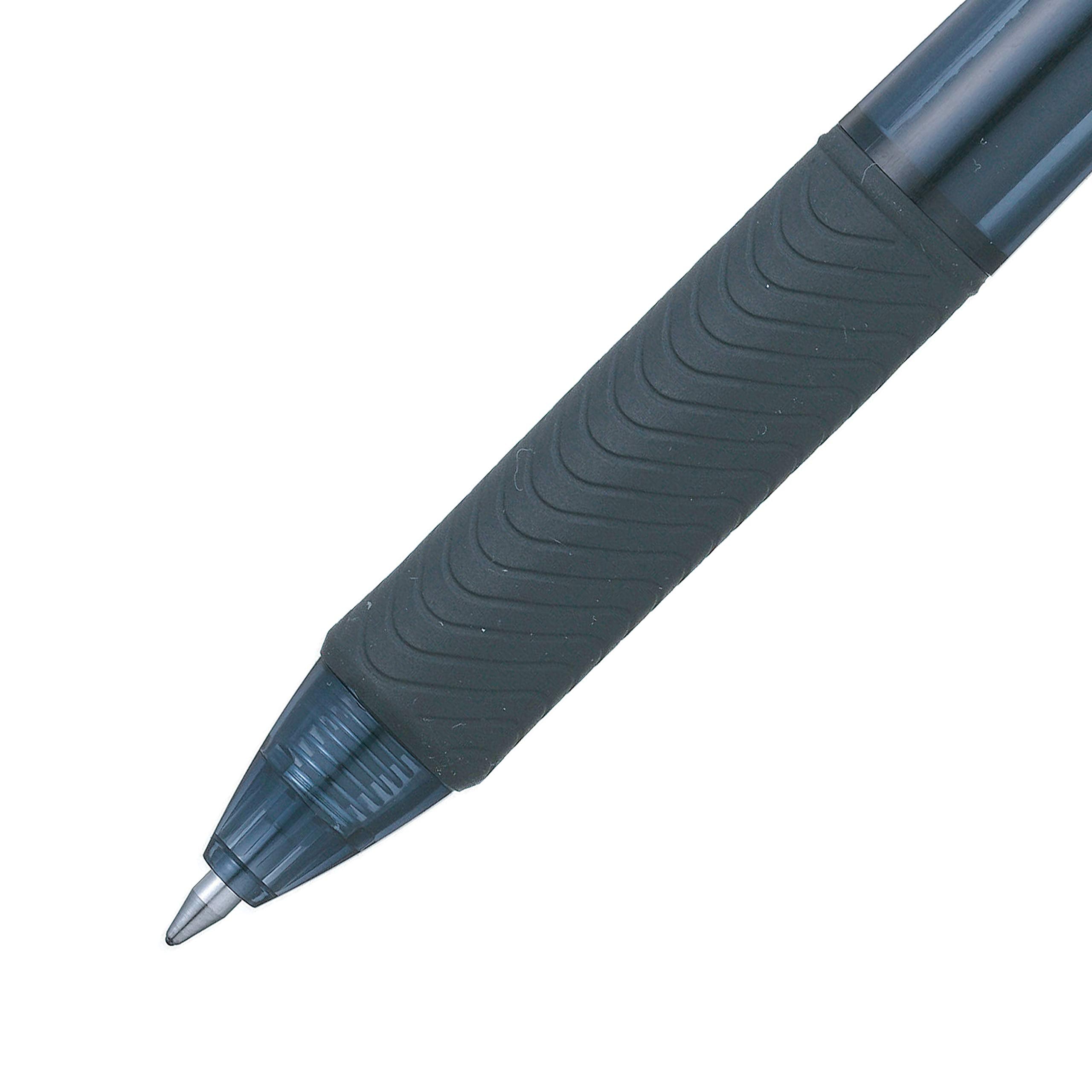 Pentel EnerGel X Retractable Liquid Gel Rollerball Pen, Everyday Writing, Office Supplies, School Supplies, 0.7mm Medium Point, Black Ink, BL107-A, Box of 12