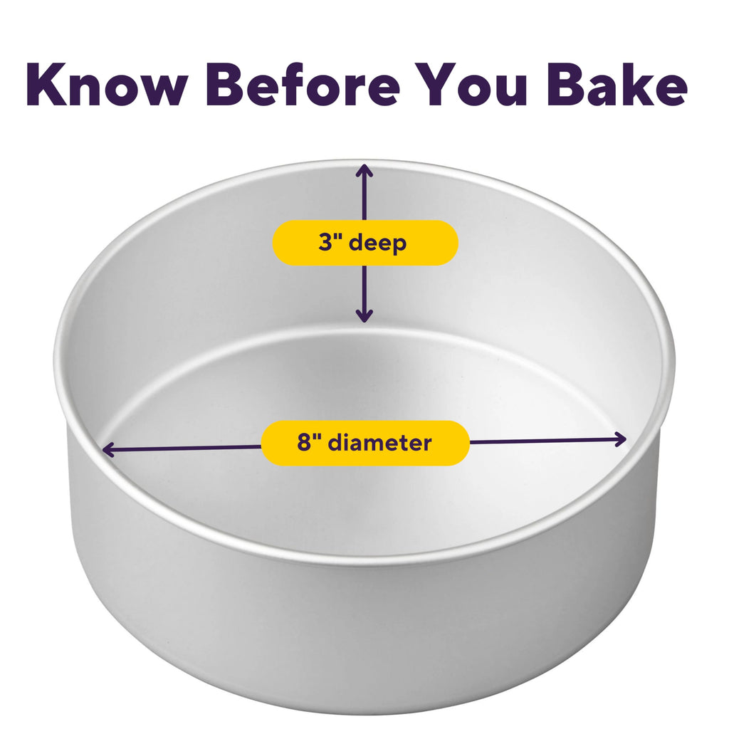 Wilton Round Cake Tin, Decorator Preferred, Aluminium, 20. 3 cm x 7.6 cm (8 x 3in)