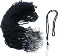 100 Pack Badge Lanyards, for ID Badges, Black Lanyards Badge Holder Card Lanyards with Swivel Hook (Black)