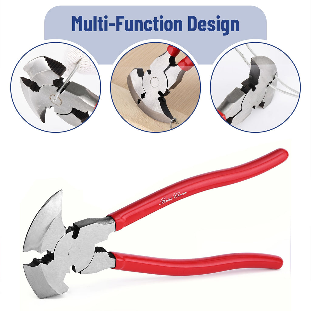 Bates- Fencing Pliers, 10.8-Inch, Multi Tool Fence Pliers, Barbed Wire Fence Tools, Fencing Tools