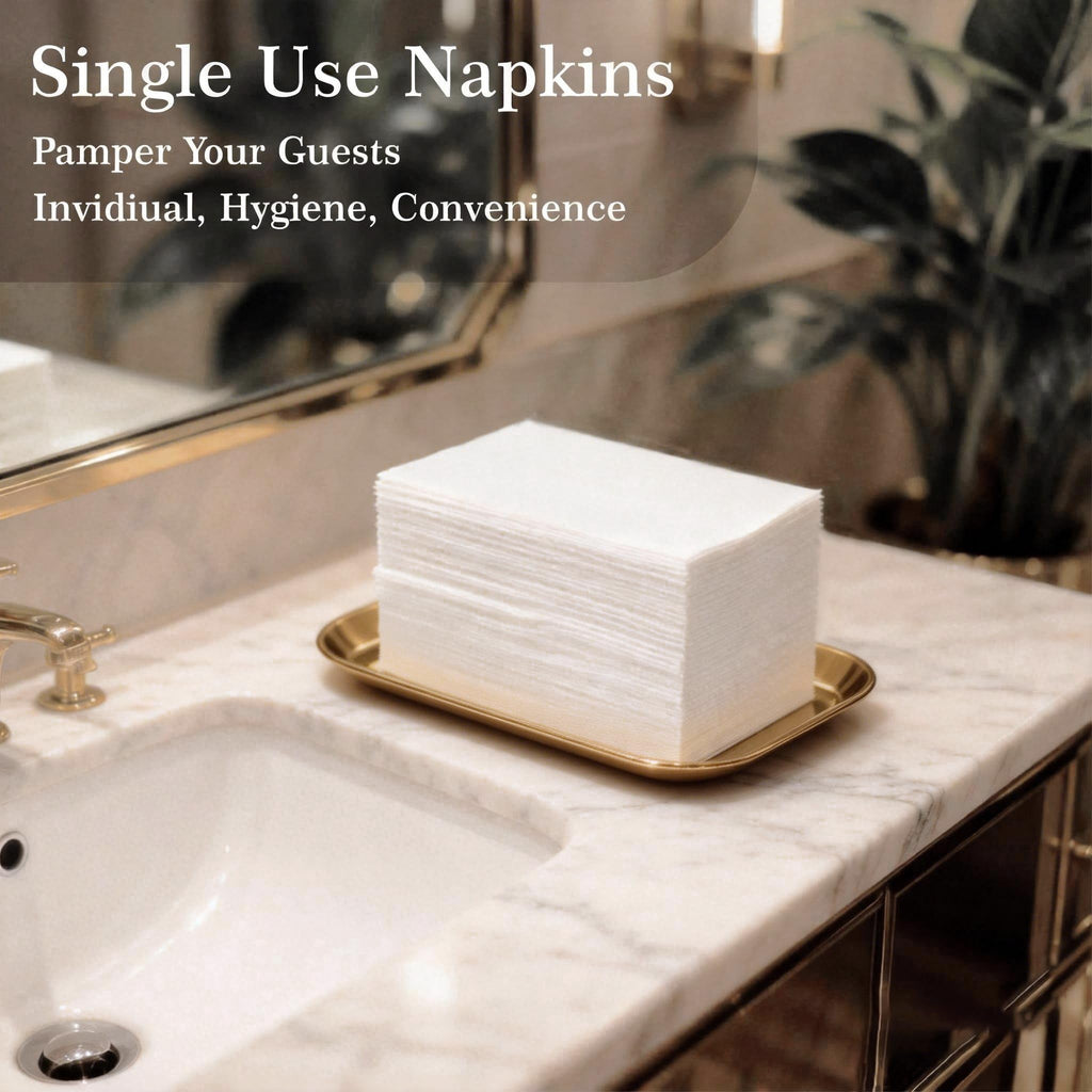 JEBBLAS Guest Towels Disposable Cloth Like Paper Hand Napkins Soft, Absorbent, Paper Hand Towels for Kitchen, Bathroom, Parties, Weddings, Dinners or Events,Pack of 100 Pcs