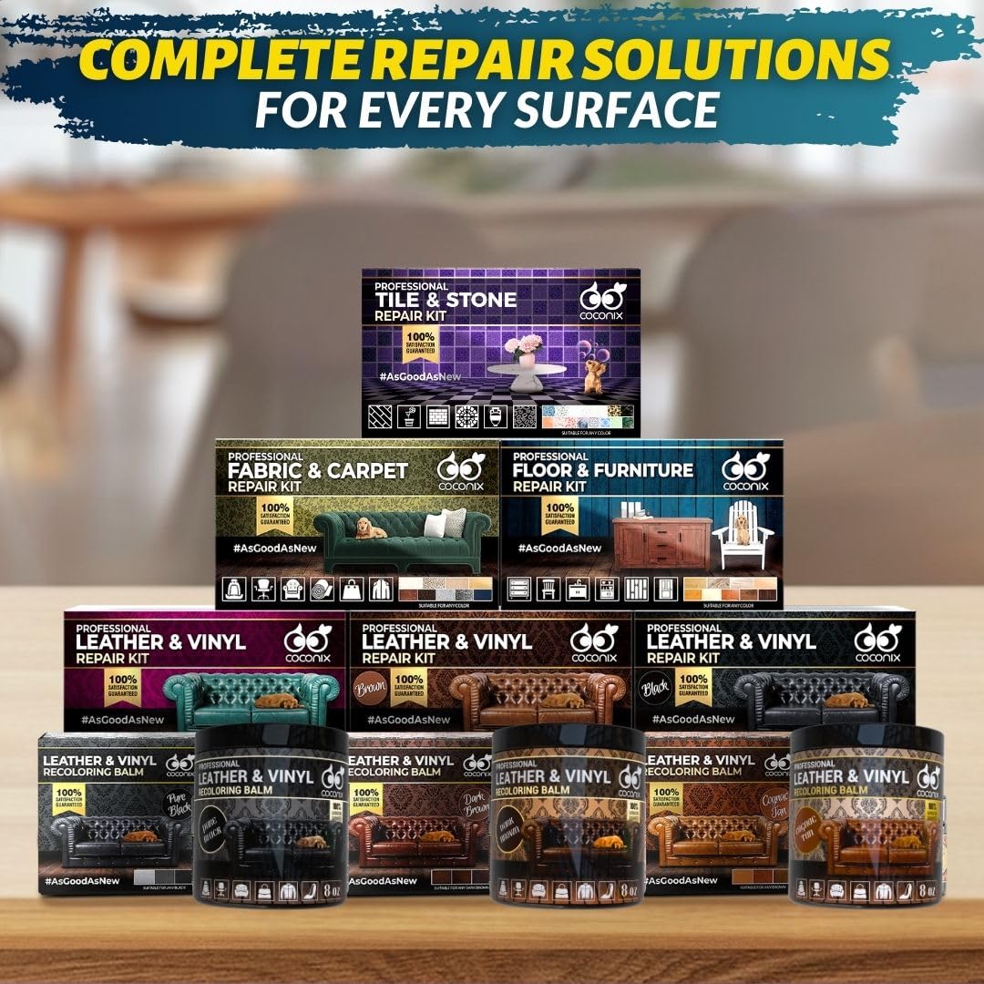 Coconix Floor & Furniture Repair Kit | Fix Scratches, Scuffs, and Dents on Hardwood Floors, Furniture, and Laminate Surfaces | Easy Application with Kneadable Putty
