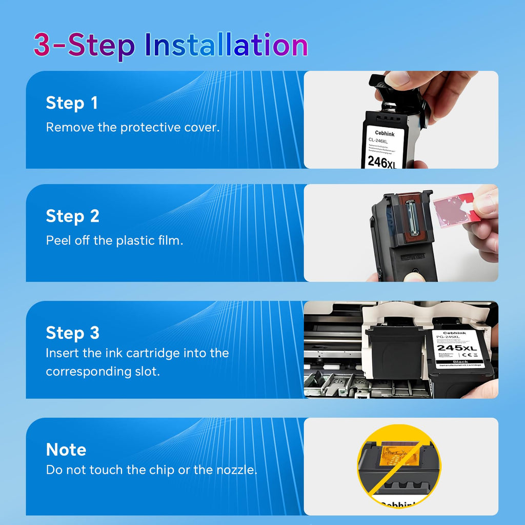 245XL Black Ink Cartridge Compatible Replacement for Canon 245XL Black Ink PG-245XL High-Capacity Works with Canon TS3420, TR4520, MX492, MX490, MG2525, TS3300, TS3322, MG3022 Printers 1 Black