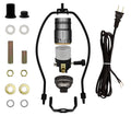 Creative Hobbies Floor Lamp Making Kit - Repair or Rewire Lamps with All Premium Essential Parts, 10 Inch Harp and Extra Long 12 Foot Cord Included (Black)