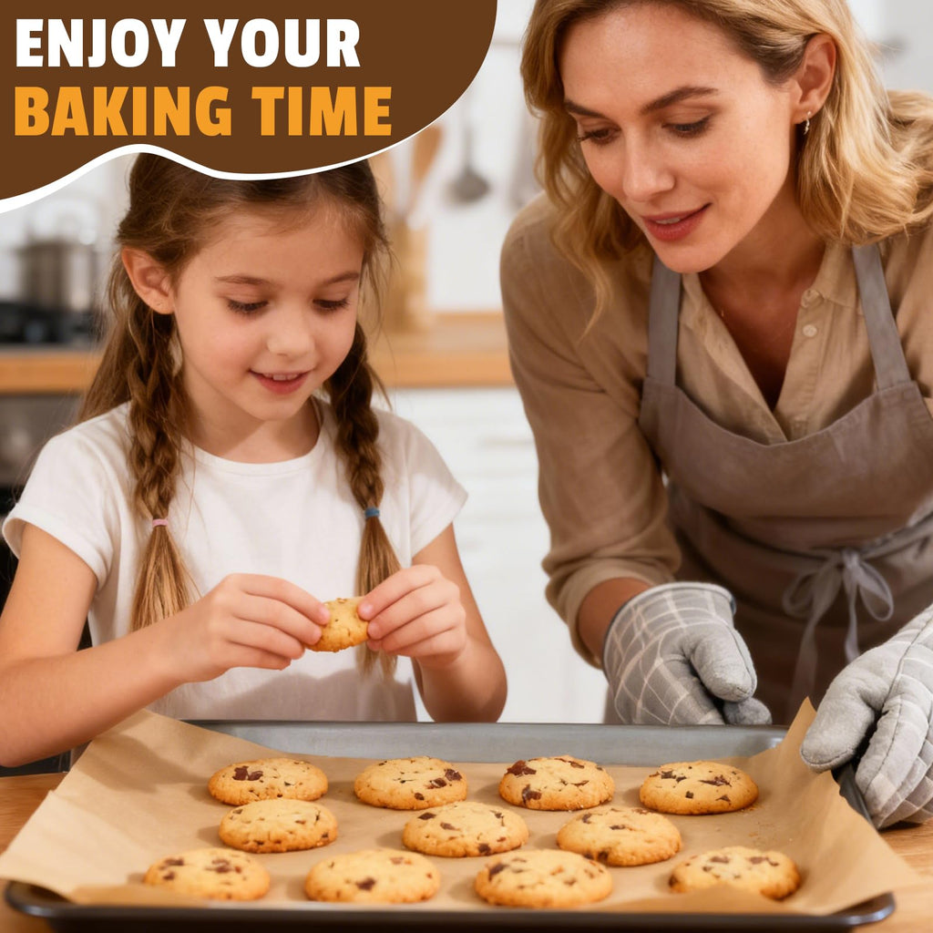 CAREGY 240Pcs Unbleached Parchment Paper Sheets, 12 x 16 Inch,Precut Non-Stick Parchment Paper for Baking,Cooking, Grilling, Air Fryer and Steaming,Fit for Half Sheet Pans