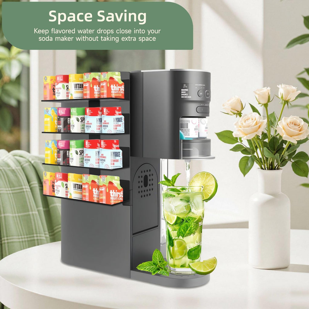 Flavor Pods Holder for Ninja Thirsti WC1001 Soda Maker, 20 Capacity Storage Rack for Ninja thirsty flavor pods, Compact & Durable Shelf for Ninja Thirsties Drink System Soda Machine (Shelf Only)