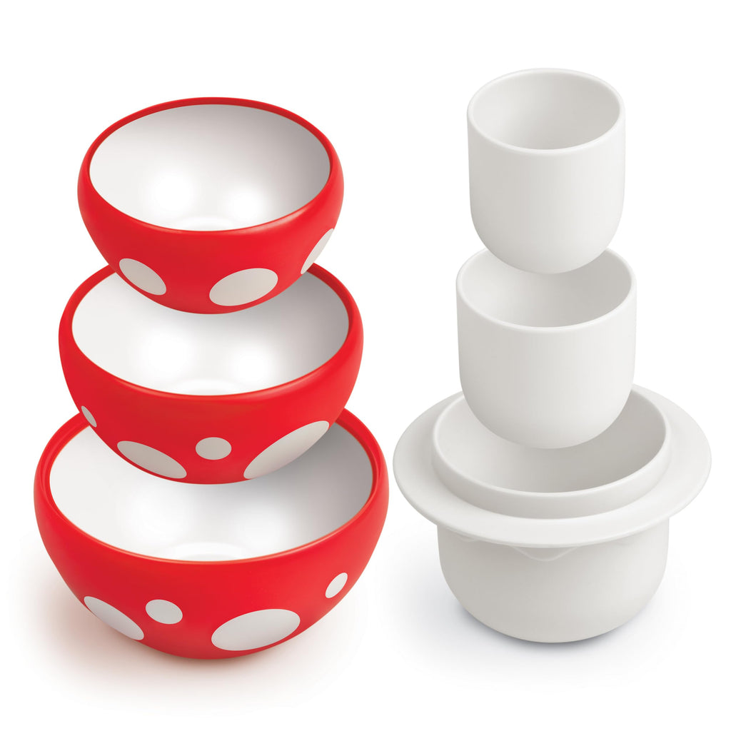 Genuine Fred Mushroom Cups, Nesting Mushroom Measuring Cups