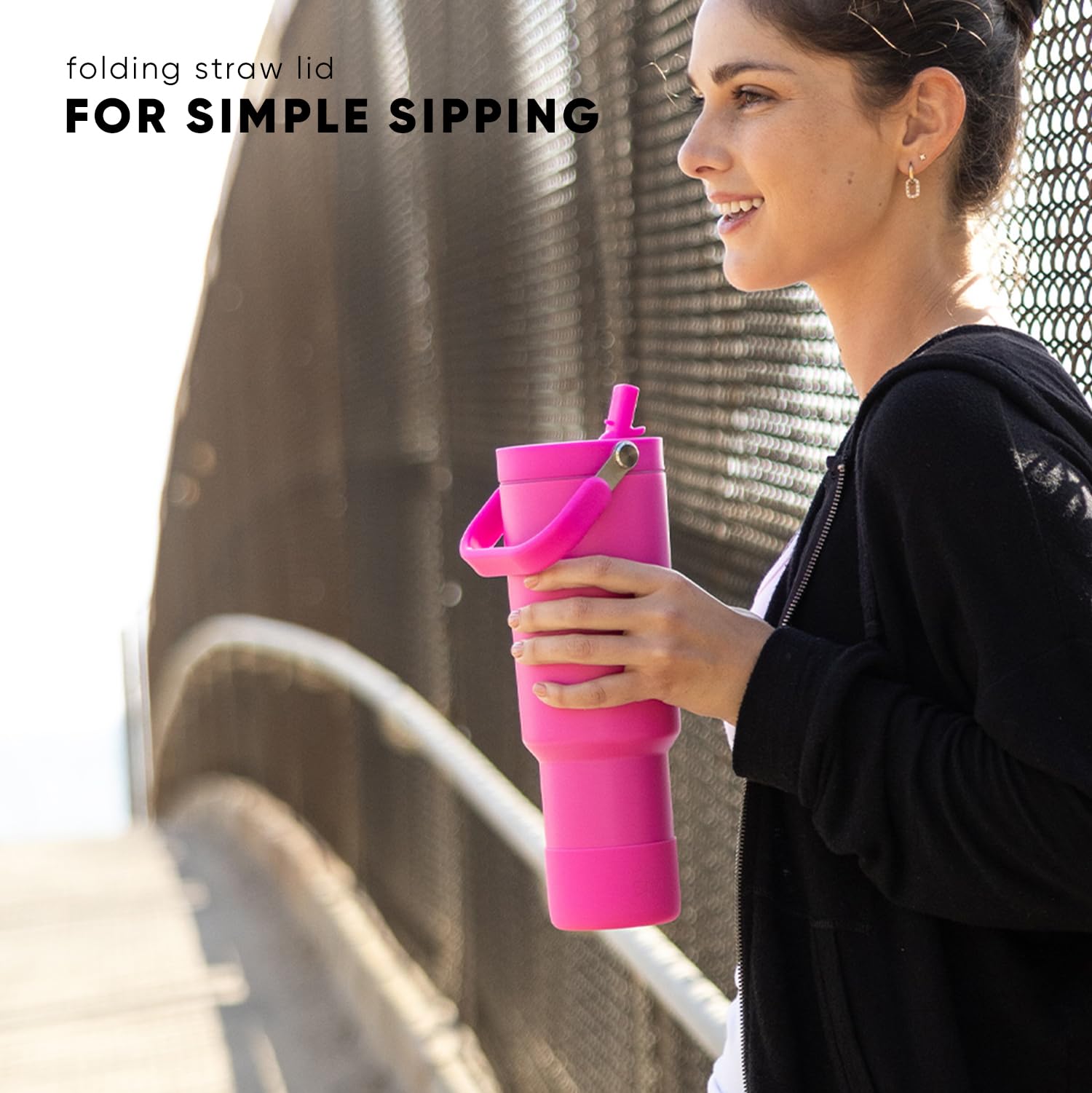 Simple Modern Trek Pivot | 40oz Flip Straw Tumbler with Handle | Water Bottle & Boot | Interchangeable Straw & Chug Lids | Insulated Stainless Steel Jug | Gym Sports Outdoors | Nantucket Tides
