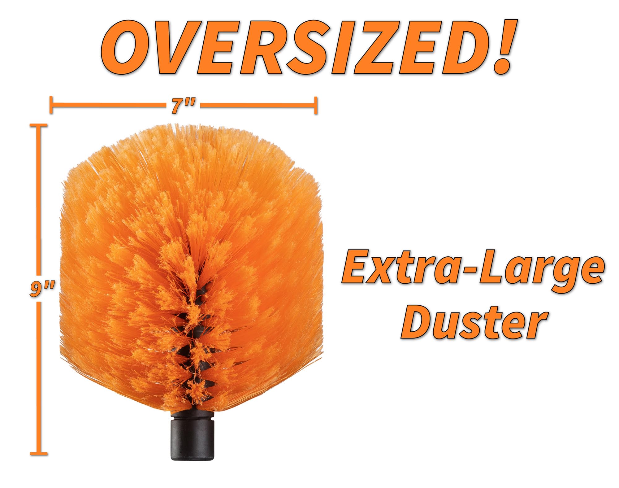 Cobweb Duster Head // Outdoor & Indoor Spider Web Cleaner // Twist-On Corner Duster Fits Acme Poles // Best Cobweb Brush Head