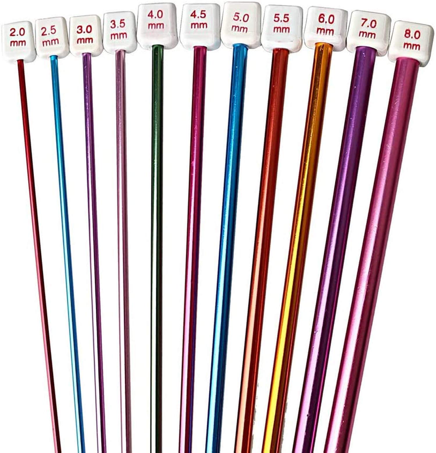 23 Pcs Tunisian Crochet Hooks Set, 11 Aluminum Tunisian Crochet Hook and 12 Tunisian Bamboo Crochet Hook with Cable & Beads Stocking Stuffers for Beginners, Size 2-10mm