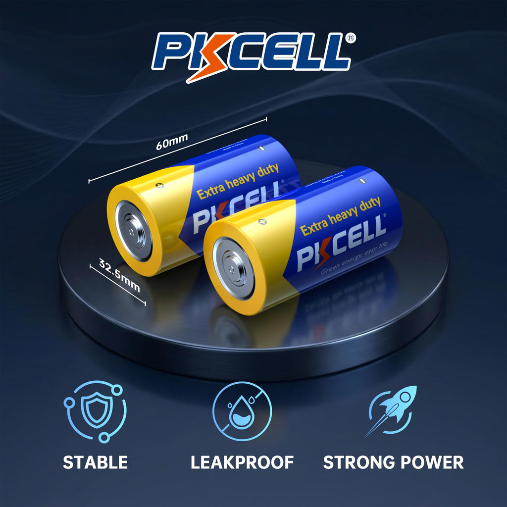 12PCS D Battery D Cell,R20P R20 D UM1 Zinc Chloride Battery