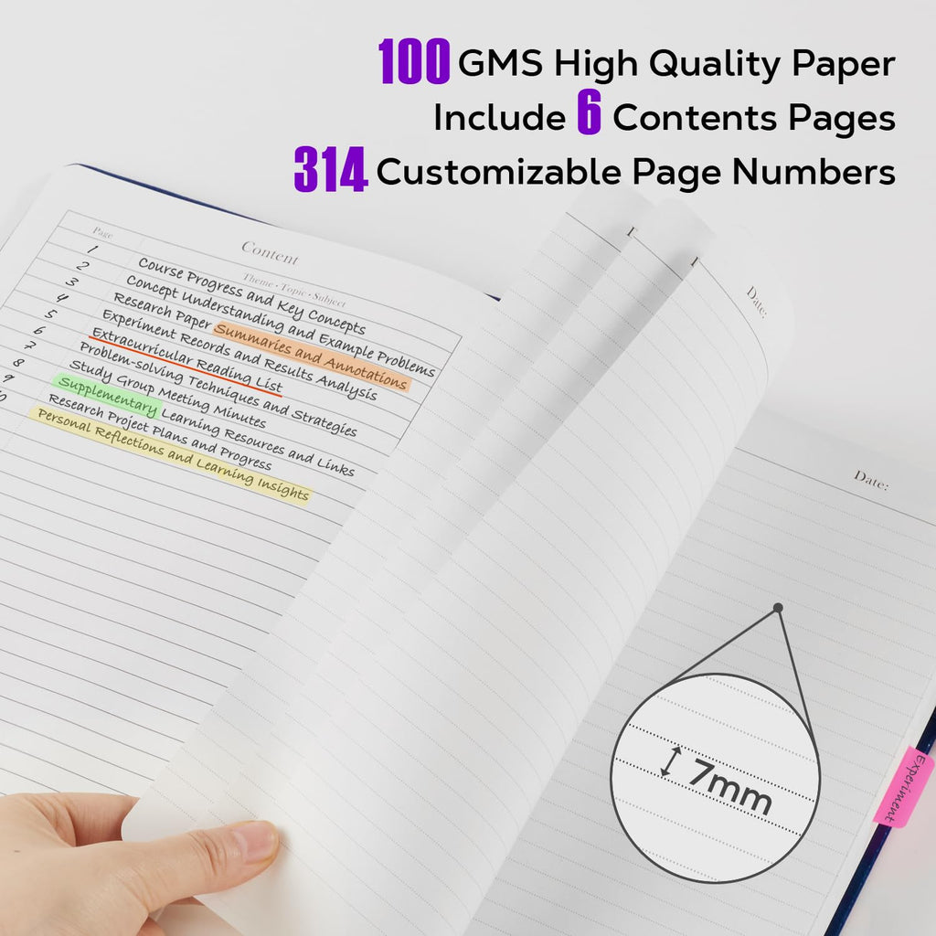320 Pages Journal Notebook, College Ruled Notebook Journal for Women Men, Leather Journal Notebook for School Work, Pearlescent Purple Notebook, 8.5 x 11