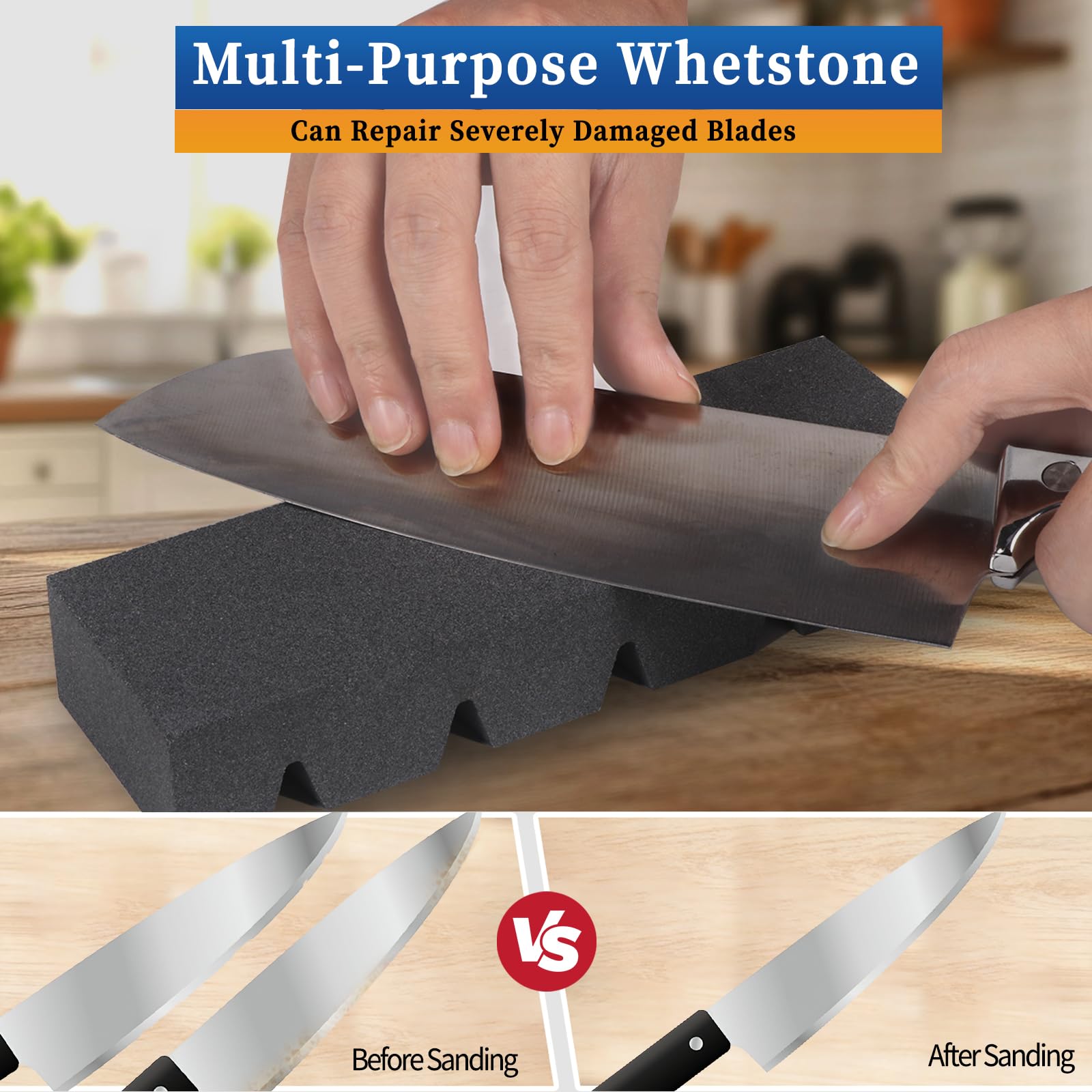 Flattening Stone for Re-Leveling Sharpening Stones or Waterstones, Re-Level Whetstone Fixer Tool Lapping Grinding Stone