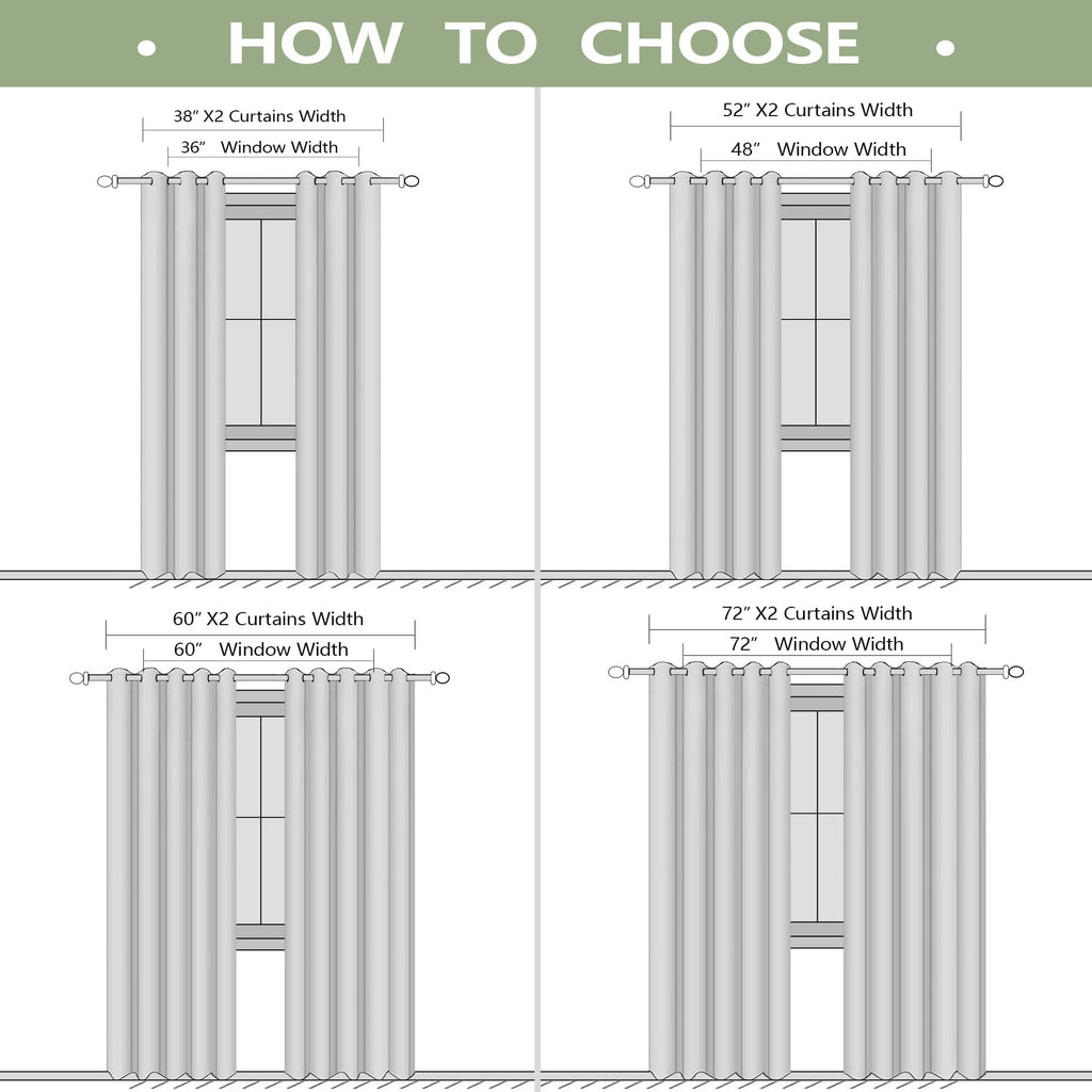 Blackout Curtains 84 Inch Long for Bedroom 2 Panels, Rideaux Opaques 2 Panneaux, Black Out Room Darkening Thermal Insulated Curtain Drapes for Living Room, Rideau Opaque Salon