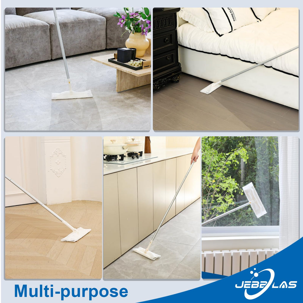 JEBBLAS Disposable Mop Cloth Dry Sweeping Pad for Floor Mop Sweeping Cloths Multi Surface Refills, Pack of 120 Refills