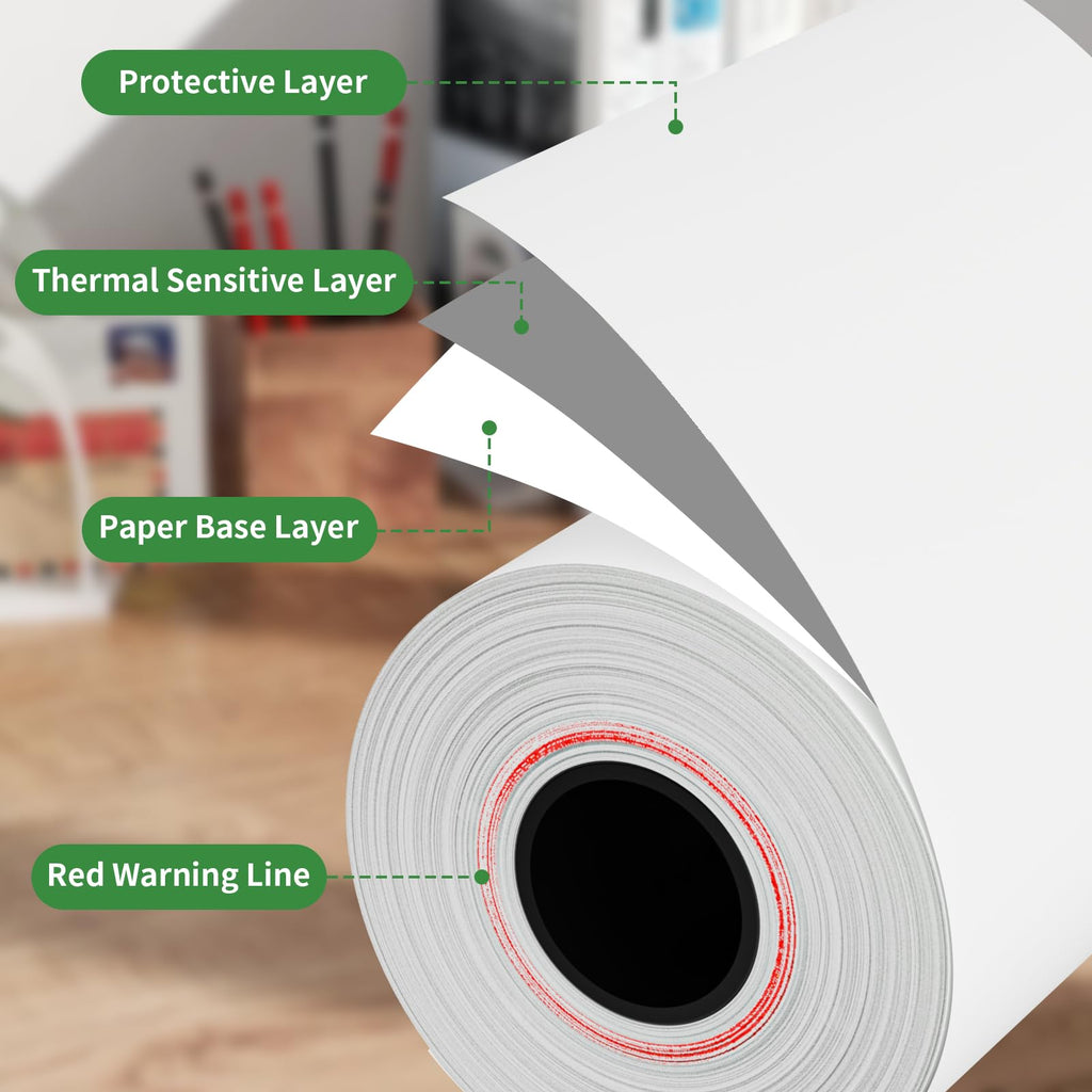 (50 Rolls) 2 1/4" x 50' Thermal Paper, Receipt Paper, POS Cash Register Receipt Rolls Fits for Most Credit Card Terminals, 2 1/4 inch x 50 feet-50 Rolls