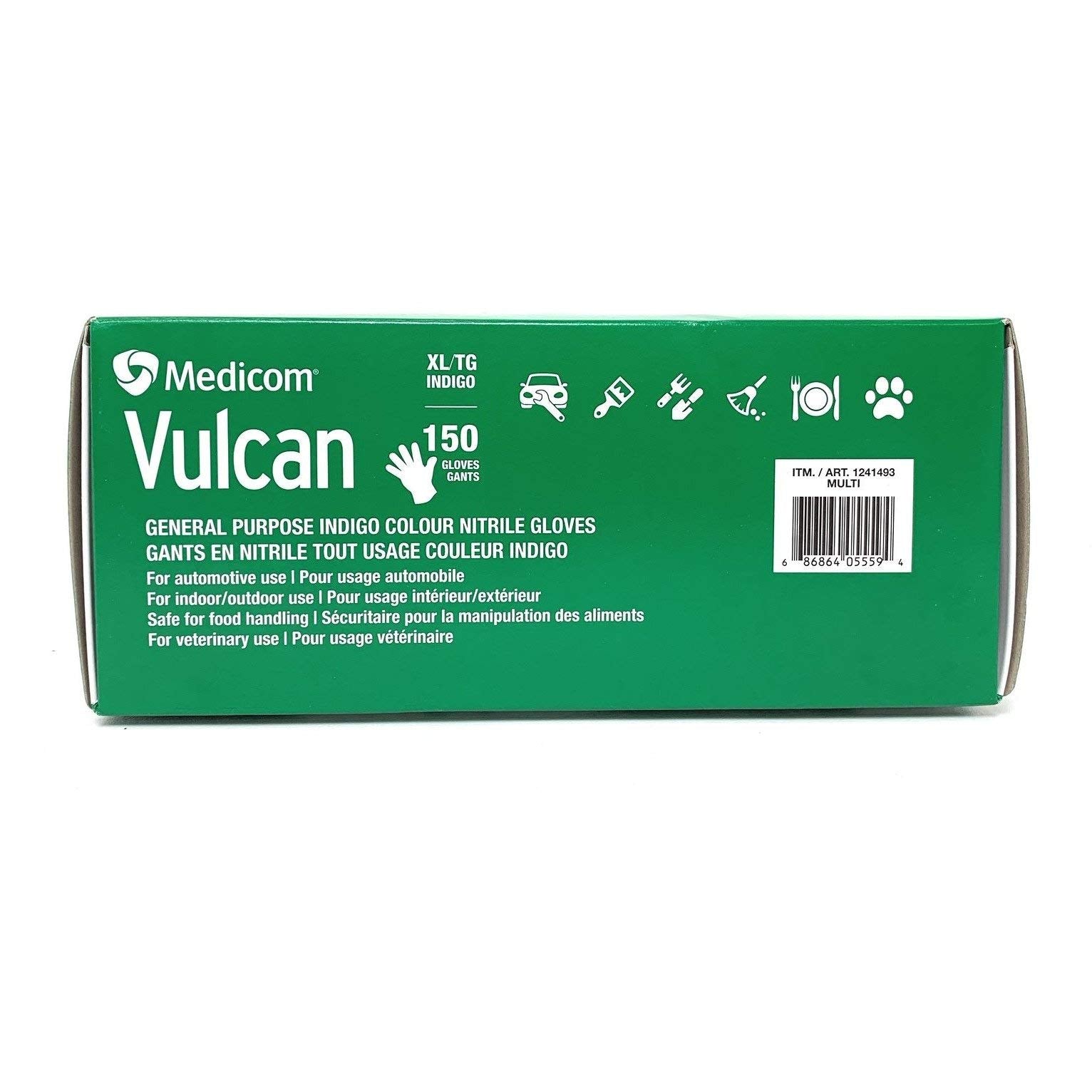 MEDICOM VULCAN NITRILE GLOVES, 150 COUNT X-Large
