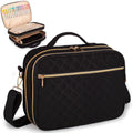 2 Layers Bible Cover for Women, Large Bible Case with Handles & Shoulder Strap, Carrying Bible Bag with Pocket