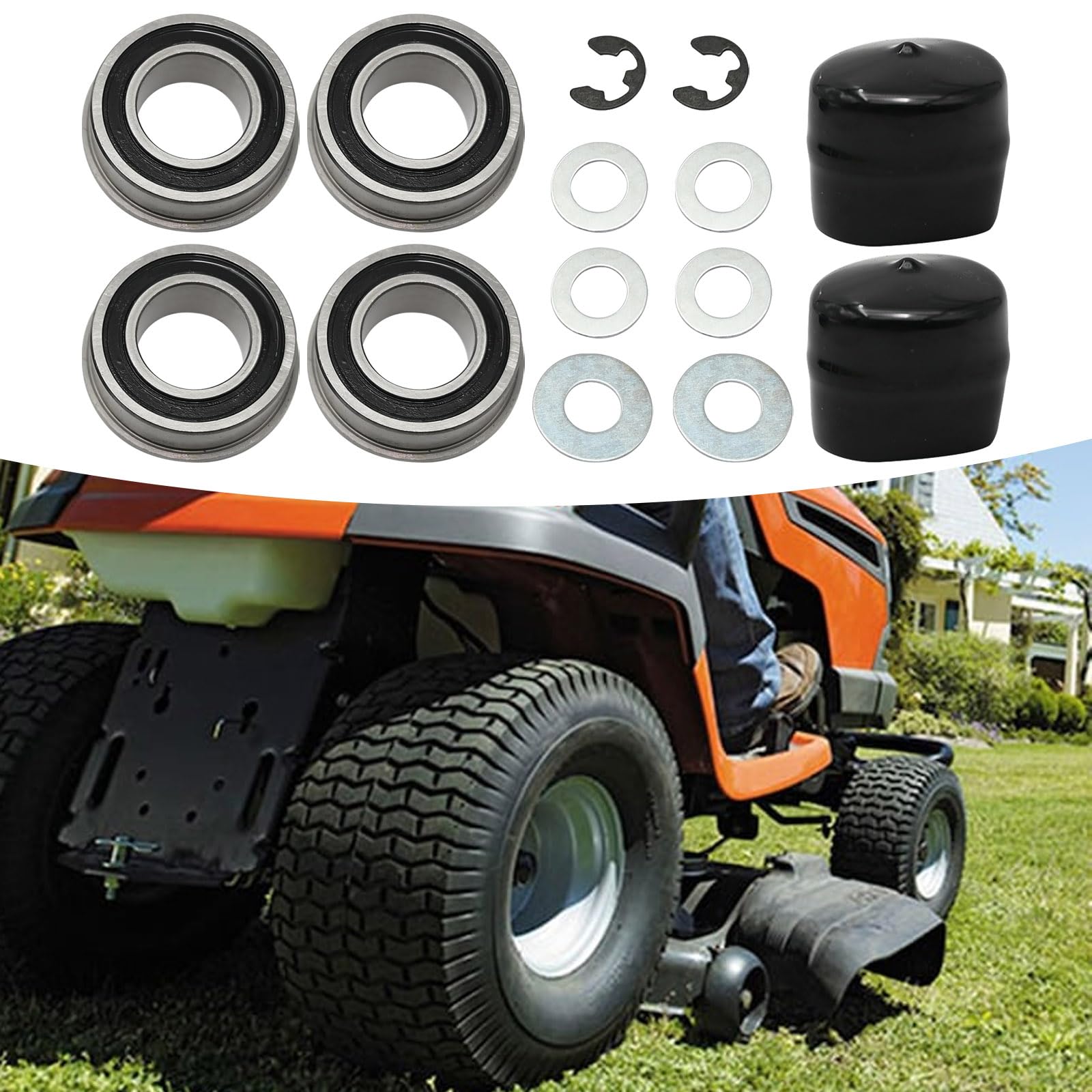 laffoonparts 532009040 Front Wheel Bearing Conversion Kit Replacement for Husqvarna Craftsman Poulan 532124959 9040H