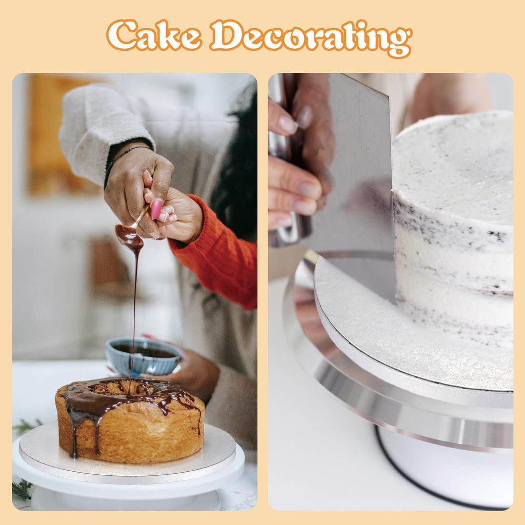8 Inch Cake Drums, Cake Drum 8 Inch Round White(12-Pack) 1/2 Inch Thick Cake Boards Sturdy, Greaseproof for Birthday Wedding Multi-Tiered Party Cake Drums by GoldenBakeryFamily