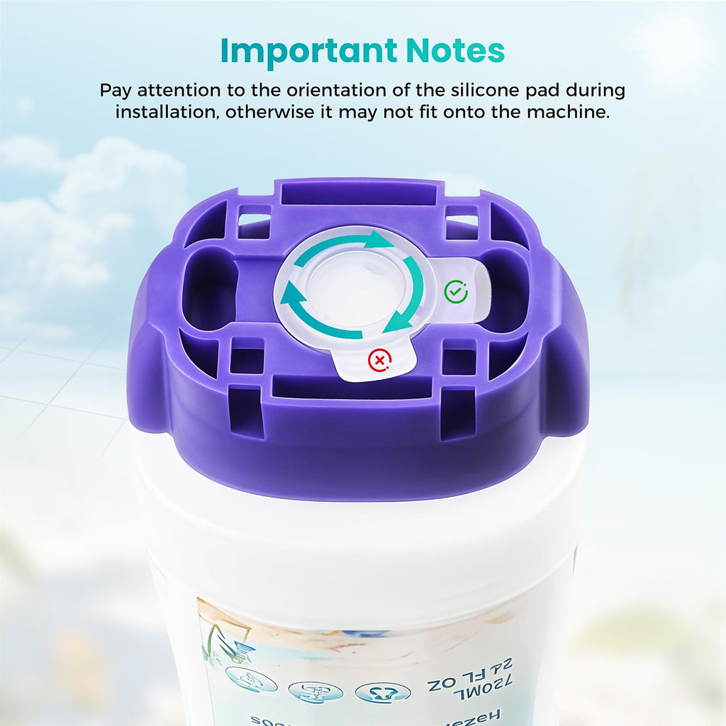 Refillable Bottle for Swiffer Power Mop, 720ML / 24 FL.OZ Reusable Solution Container, Leak-Resistant Lock, Use Any Liquid Cleaner