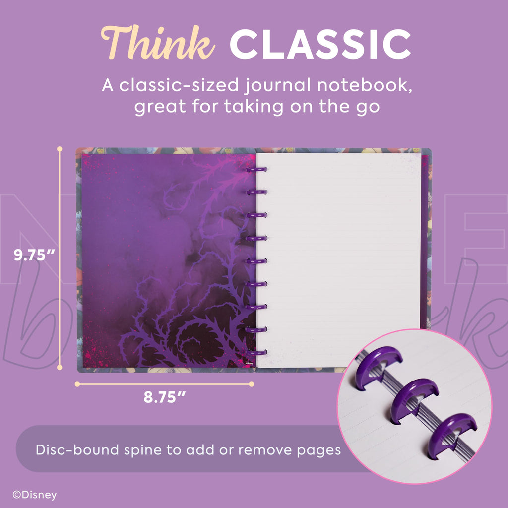 Happy Planner Disney’s Villains Notebook for Office, School or Journaling, Disc-Bound Notebook, Classic Sized, 60 Dot-Lined Pages, Made for Mayhem
