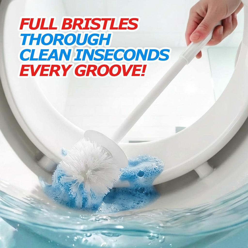 FORASTO 2Pack Toilet Bowl Brush and Holder Set - Toilet Scrubber Brush,Cleaning Brush,Bathroom Decor,Household Essentials,Cleaning Supplies,Home Essentials,Pearl White